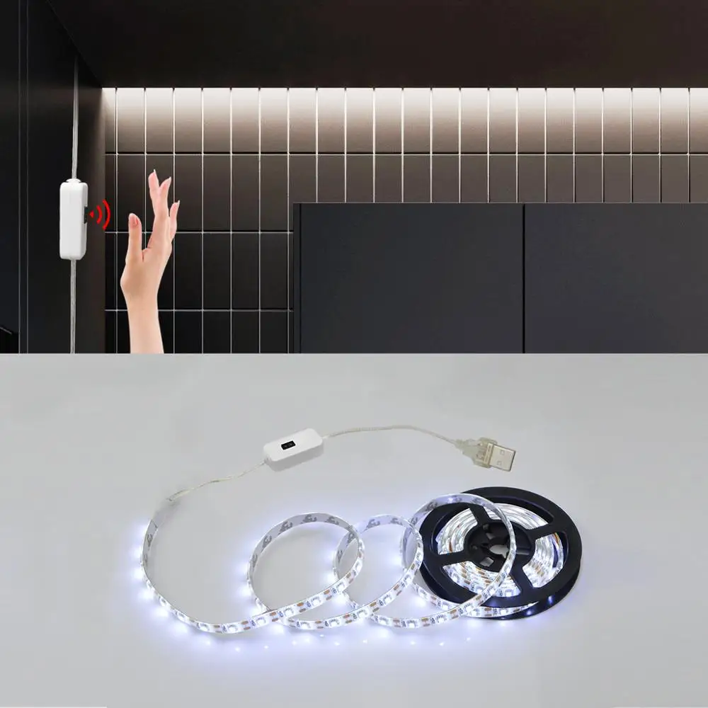 USB LED Strip light 5V With Hand Sweep Sensor Switch Diode lamp Tape Ribbon DIY Cabinet/TV Backlight/Wardrobe Home Decoration
USB LED Strip light 5V With Hand Sweep Sensor Switch Diode lamp Tape Ribbon DIY Cabinet/TV Backlight/Wardrobe Home Decoration