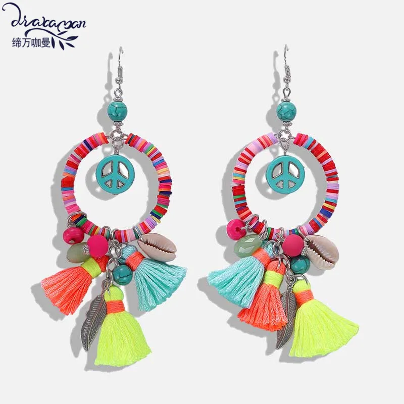 Dvacaman Tassel Shell Drop Earrings for Women Boho Rainbow Beads Round Dangle Earrings Statement Beadwork Indian Accessories INS
Dvacaman Tassel Shell Drop Earrings for Women Boho Rainbow Beads Round Dangle Earrings Statement Beadwork Indian Accessories INS