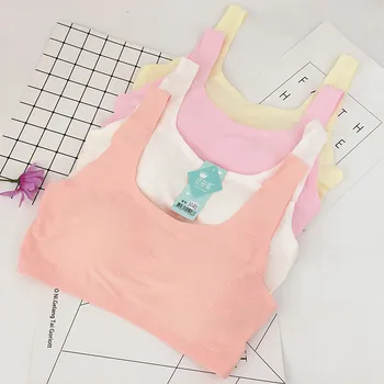Cartoon Seemless Solid GIRL'S Vest Students Developmental Bra Underwear Pure Cotton Wide Shoulder Underwear
Cartoon Seemless Solid GIRL'S Vest Students Developmental Bra Underwear Pure Cotton Wide Shoulder Underwear