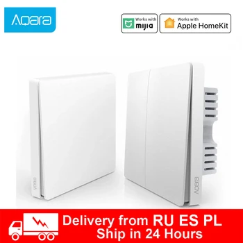 Aqara Wall Switch ZigBee Smart Zero Line Fire Wire Light Remote Control Wireless Key Wall Switch Without Neutral for Mijia APP
Aqara Wall Switch ZigBee Smart Zero Line Fire Wire Light Remote Control Wireless Key Wall Switch Without Neutral for Mijia APP