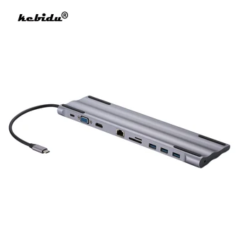 10 in 1 USB-C HUB to 3.0 USB 4K HDMI VGA RJ45 SD/TF Card Reader Type C PD USB HUB Splitter for MacBook Pro DELL for Samsung 
10 in 1 USB-C HUB to 3.0 USB 4K HDMI VGA RJ45 SD/TF Card Reader Type C PD USB HUB Splitter for MacBook Pro DELL for Samsung