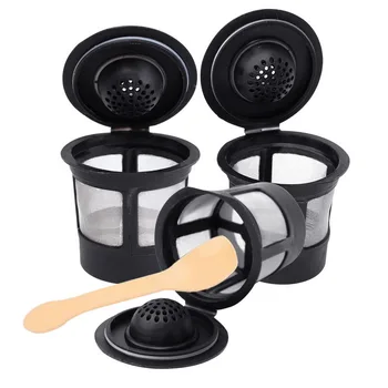 Stainless Steel Coffee Filter Cup Set Reusable Coffee Filter Compatible With K Cup Coffee System With Coffee Spoon Kitchen Tool
Stainless Steel Coffee Filter Cup Set Reusable Coffee Filter Compatible With K Cup Coffee System With Coffee Spoon Kitchen Tool