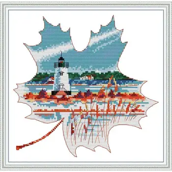Scenery in the leaves Lighthouse pattern counted cross stitch 11CT 14CT with printed cross stitch set DIY embroidery needlework
Scenery in the leaves Lighthouse pattern counted cross stitch 11CT 14CT with printed cross stitch set DIY embroidery needlework