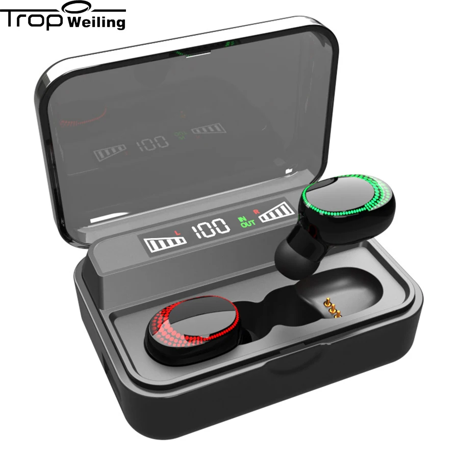 TWS 5.0 Bluetooth Earphone Wireless Headphone Fingerprint Touch Sports Running Headset with Dual Mircophone and USB charging Box
TWS 5.0 Bluetooth Earphone Wireless Headphone Fingerprint Touch Sports Running Headset with Dual Mircophone and USB charging Box