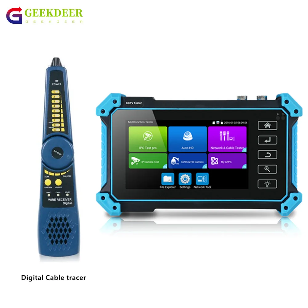 GEEKDGER 5 Inch 4K 8MP HDMI VGA Inpot CCTV Tester IPC Tester Poe IP Camera Terster CCTV Monitor Camera Terster IPC Tester
GEEKDGER 5 Inch 4K 8MP HDMI VGA Inpot CCTV Tester IPC Tester Poe IP Camera Terster CCTV Monitor Camera Terster IPC Tester
