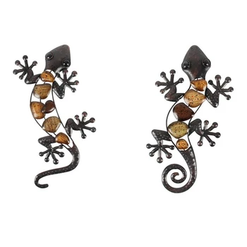 Home Decor Metal Gecko Wall for Garden Decoration Outdoor Statues Accessories Sculptures and Animals Jardin
Home Decor Metal Gecko Wall for Garden Decoration Outdoor Statues Accessories Sculptures and Animals Jardin
