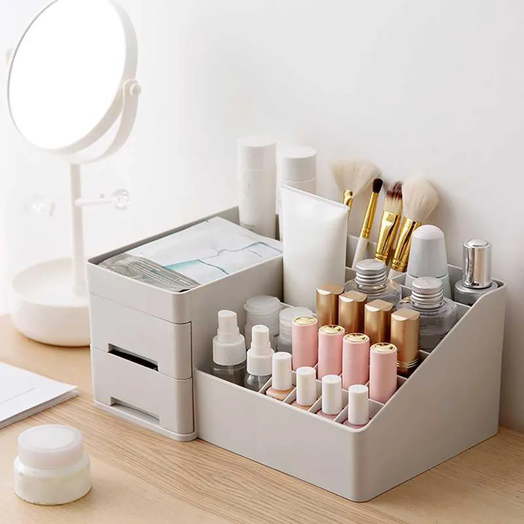 Plastic Desktop Cosmetic Box Multifunctional Desk Storage Box Lipstick makeup tools storage and organization rack space saving
Plastic Desktop Cosmetic Box Multifunctional Desk Storage Box Lipstick makeup tools storage and organization rack space saving