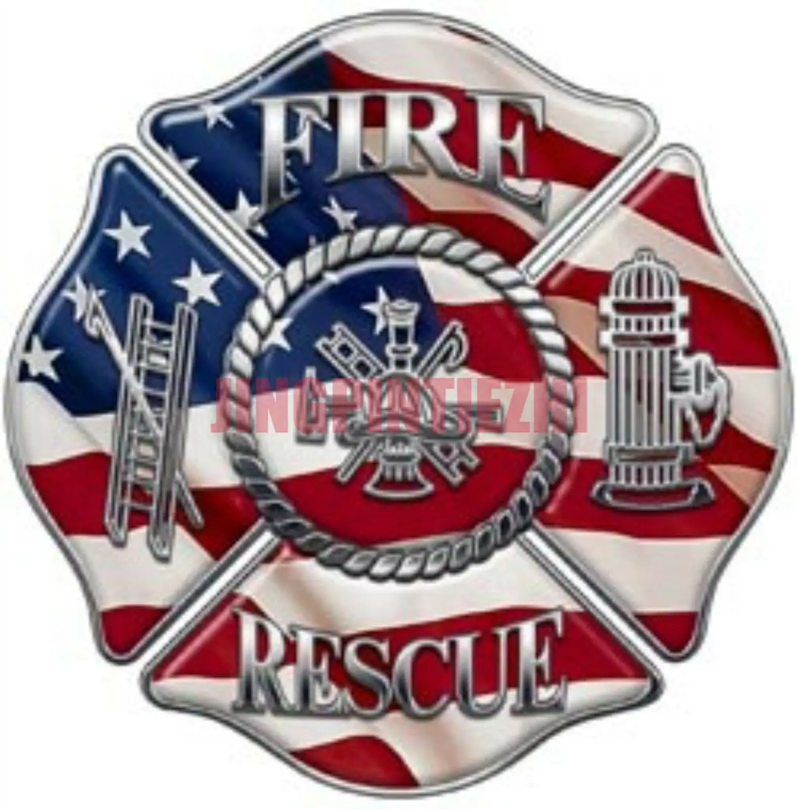 Fire Dept мальтский Крест Флаг США инструмент коробка автомобильные наклейки на