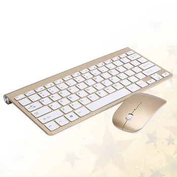 2.4G Mini Keyboard Wireless Keyboard Ultra-thin Keyboard with Mouse for Home Office (Golden)
2.4G Mini Keyboard Wireless Keyboard Ultra-thin Keyboard with Mouse for Home Office (Golden)