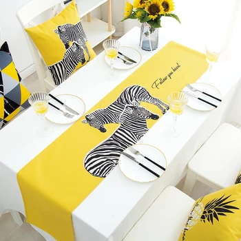 Summer Modern Simple Table Runner Yellow Zebra Print Geometric Strip Table Cloth Modern Home Fashion Decoration Tables Runner
Summer Modern Simple Table Runner Yellow Zebra Print Geometric Strip Table Cloth Modern Home Fashion Decoration Tables Runner