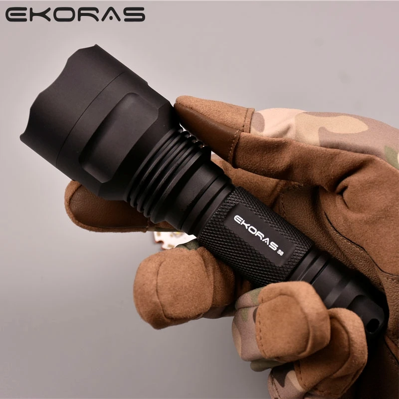 Ekoras S8 LED Flashlight 18650 Powerful Cree XML LED Flash Light Torch Tactical Flashlight 6 Modes Portable Lamp Waterproof
Ekoras S8 LED Flashlight 18650 Powerful Cree XML LED Flash Light Torch Tactical Flashlight 6 Modes Portable Lamp Waterproof