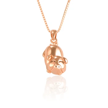 925 sterling silver Chinese New Year Zodiac Pig Necklace Transhipment Gift For Women Girl Necklaces with pendant D00534
925 sterling silver Chinese New Year Zodiac Pig Necklace Transhipment Gift For Women Girl Necklaces with pendant D00534