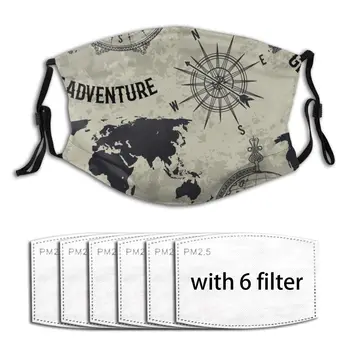 Washable Face Breathing Mask Reusable Anti Dust Mouth Mask Great Adventure Vintage Map Mask For Adults 
Washable Face Breathing Mask Reusable Anti Dust Mouth Mask Great Adventure Vintage Map Mask For Adults