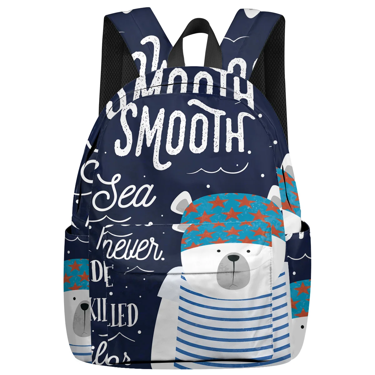 Cute Polar Bear Sailor Night Light Reflective Notebook Backpack Scratch-Resistant Outdoor Backpack School Book Bags Wear
Cute Polar Bear Sailor Night Light Reflective Notebook Backpack Scratch-Resistant Outdoor Backpack School Book Bags Wear