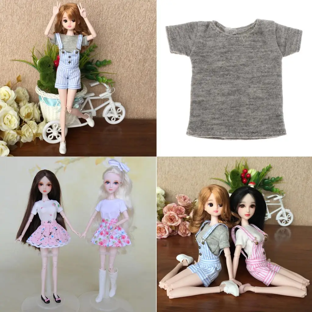 1/6 Girl Doll T-shirts BJD Casual Matching Garments Kids Toys Accessory 1/6 Girl Doll T-shirts BJD Casual Matching Garments Kids Toys Accessory