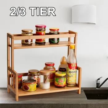 Multi-Function Kitchen Storage Spice Organizer Storage Rack Shelf for Home Natural Wood Food Holder Organizer Shelves 2/3 Tier
Multi-Function Kitchen Storage Spice Organizer Storage Rack Shelf for Home Natural Wood Food Holder Organizer Shelves 2/3 Tier