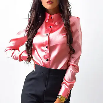 New sexy satin womens tops and blouses lapel collar three quarter sleeve casual blouse office work ladies shirt
New sexy satin womens tops and blouses lapel collar three quarter sleeve casual blouse office work ladies shirt