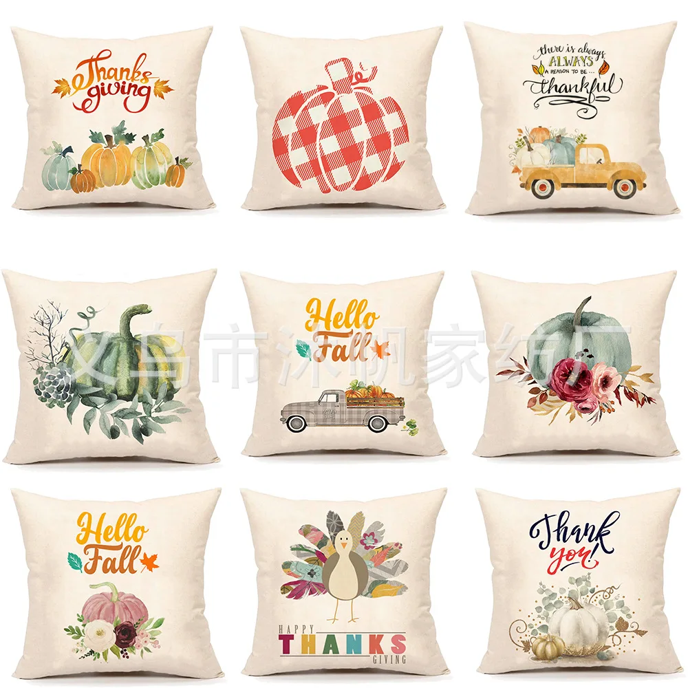 New Style Autumn Thanksgiving and Pumpkin Pillow Cover Pillowcase Car Cushion Decoration Flax
New Style Autumn Thanksgiving and Pumpkin Pillow Cover Pillowcase Car Cushion Decoration Flax