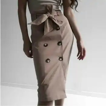 Women Skirts Fashion Womens Tie Belt Skirt Elasticated Waist Button A Line Party Clubwear Pencil Laides Skirts Solid Color Skirt
Women Skirts Fashion Womens Tie Belt Skirt Elasticated Waist Button A Line Party Clubwear Pencil Laides Skirts Solid Color Skirt