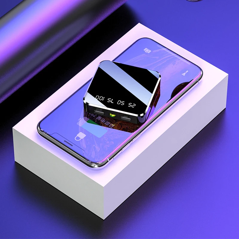 20000mAh Mirror Screen Power Bank External Battery Phone Charger LED Flashlight With Double USB Port Poverbank For iPhone 12 11
20000mAh Mirror Screen Power Bank External Battery Phone Charger LED Flashlight With Double USB Port Poverbank For iPhone 12 11