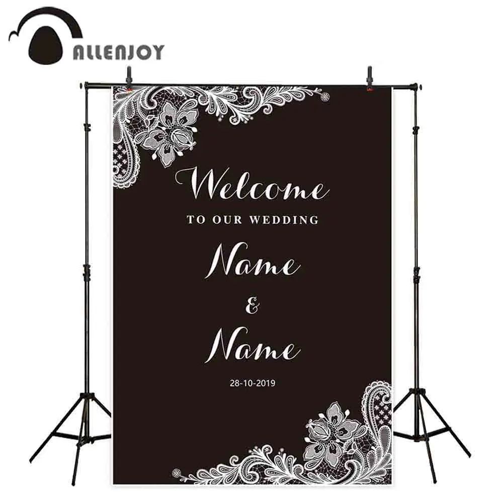 Allenjoy background for photo black base lace flower pattern wedding customize photobooth photocall photographic backdrop
Allenjoy background for photo black base lace flower pattern wedding customize photobooth photocall photographic backdrop