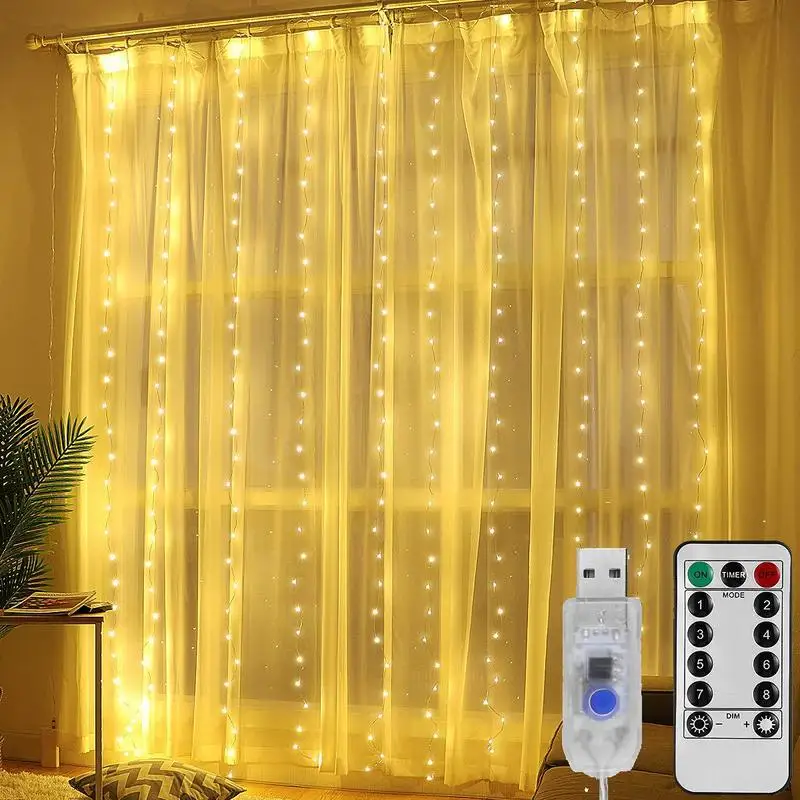 3M LED Curtain Garland Led Usb String Lights Fairy Festoon Remote Control Christmas Decorations for Home Garland on The Window
3M LED Curtain Garland Led Usb String Lights Fairy Festoon Remote Control Christmas Decorations for Home Garland on The Window