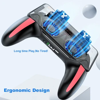 H10 Gamepad Pubg Controller Cooler Fans 2500/5000mAh Game-Controller Android Joystick Mobile Game Pad Fire Trigger Fire Button 
H10 Gamepad Pubg Controller Cooler Fans 2500/5000mAh Game-Controller Android Joystick Mobile Game Pad Fire Trigger Fire Button