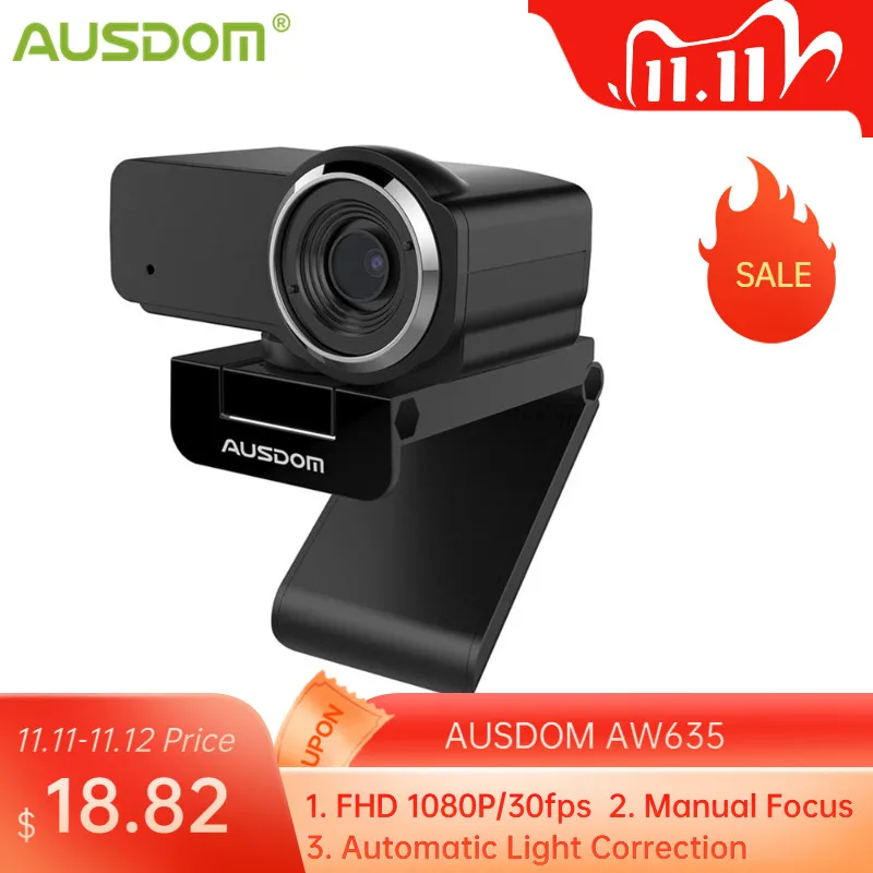 AUSDOM AW635 HD 1080P Streaming Webcam with Noise Cancelling Mic and Automatic Light Correction PC Cameras for OBS Skype YouTube
AUSDOM AW635 HD 1080P Streaming Webcam with Noise Cancelling Mic and Automatic Light Correction PC Cameras for OBS Skype YouTube