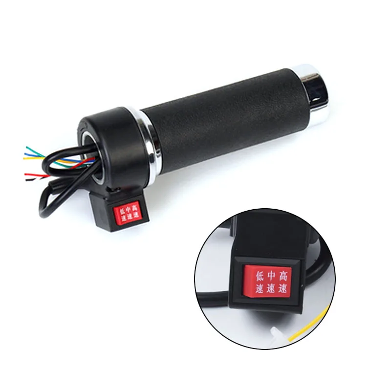 Adjustable Speed 25mm Throttle Control Twist Grip Parts 3 Speed Switch E-scooter Electric Bike Scooter 1 INCH
Adjustable Speed 25mm Throttle Control Twist Grip Parts 3 Speed Switch E-scooter Electric Bike Scooter 1 INCH