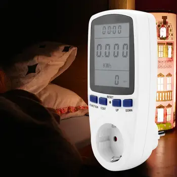 EU Plug Socket Digital Voltage Wattmeter Power Consumption Watt Energy Meter 200-250V AC Electricity Analyzer Monitor
EU Plug Socket Digital Voltage Wattmeter Power Consumption Watt Energy Meter 200-250V AC Electricity Analyzer Monitor