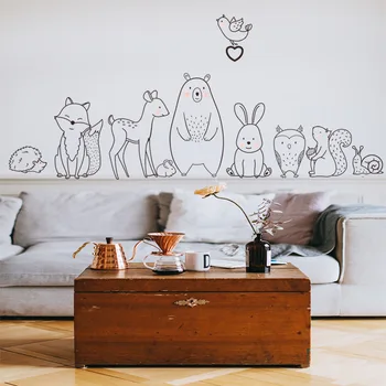 Bear Rabbit Vinyl Wall Sticker For Kids Room Bedroom Self Adhesive Decal For Children DIY Art Home Decoration Animals Wallpaper
Bear Rabbit Vinyl Wall Sticker For Kids Room Bedroom Self Adhesive Decal For Children DIY Art Home Decoration Animals Wallpaper