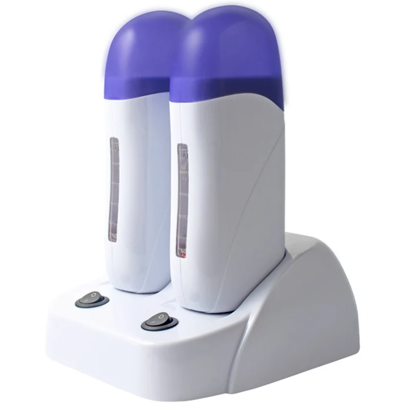 Double Depilatory Wax Heater Hot Body Hair Removal Roll on Depilation Waxing Machine Salon Beauty with Base UK Plug | Бытовая техника