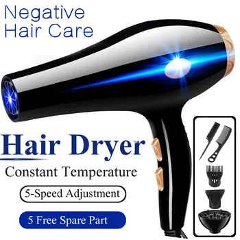 6PCS/Sets 2200W Hair Blow Dryer Blue Light Constant Temperature Dryer with Diffuser Concentrator Salon Professional Kit
6PCS/Sets 2200W Hair Blow Dryer Blue Light Constant Temperature Dryer with Diffuser Concentrator Salon Professional Kit