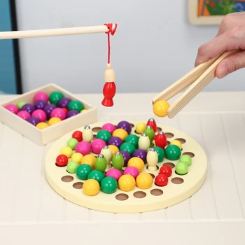 Children's learning schedule colorful clock fishing digital Beaded bean wooden cognitive educational toys 2 years old
Children's learning schedule colorful clock fishing digital Beaded bean wooden cognitive educational toys 2 years old