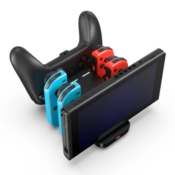 6-in-1 Charging Stand Game Console Controller Fast Charging Base Gamepad Charger with Indicator Light for Switch Joy-con
6-in-1 Charging Stand Game Console Controller Fast Charging Base Gamepad Charger with Indicator Light for Switch Joy-con