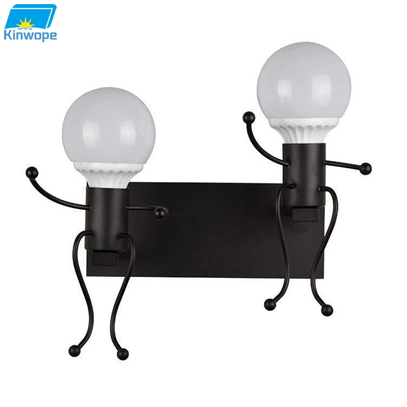 Современная кованая железная мультяшная лампа, гостиной, спальни, креативный простой маленький железный человек, креативный детский настенный светильник
Современная кованая железная мультяшная лампа, гостиной, спальни, креативный простой маленький железный человек, креативный детский настенный светильник