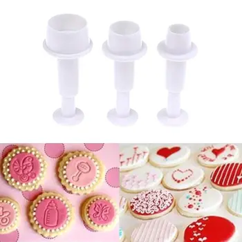 3Pcs/set Round Circle Spring Sugar Plunger Fondant cookie cutters Bakeware pastry utensil kitchen gadgets Cake Decorating tools
3Pcs/set Round Circle Spring Sugar Plunger Fondant cookie cutters Bakeware pastry utensil kitchen gadgets Cake Decorating tools