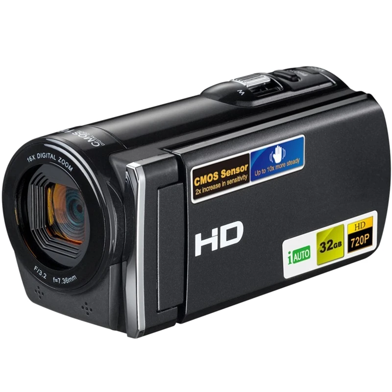 

Portable Camcorder Full Hd Digital Camera 5 Million Cmos Pixels 3.0 Inch Tft Display 16X Zoom Support Sd Card 32Gb(Us Plug)