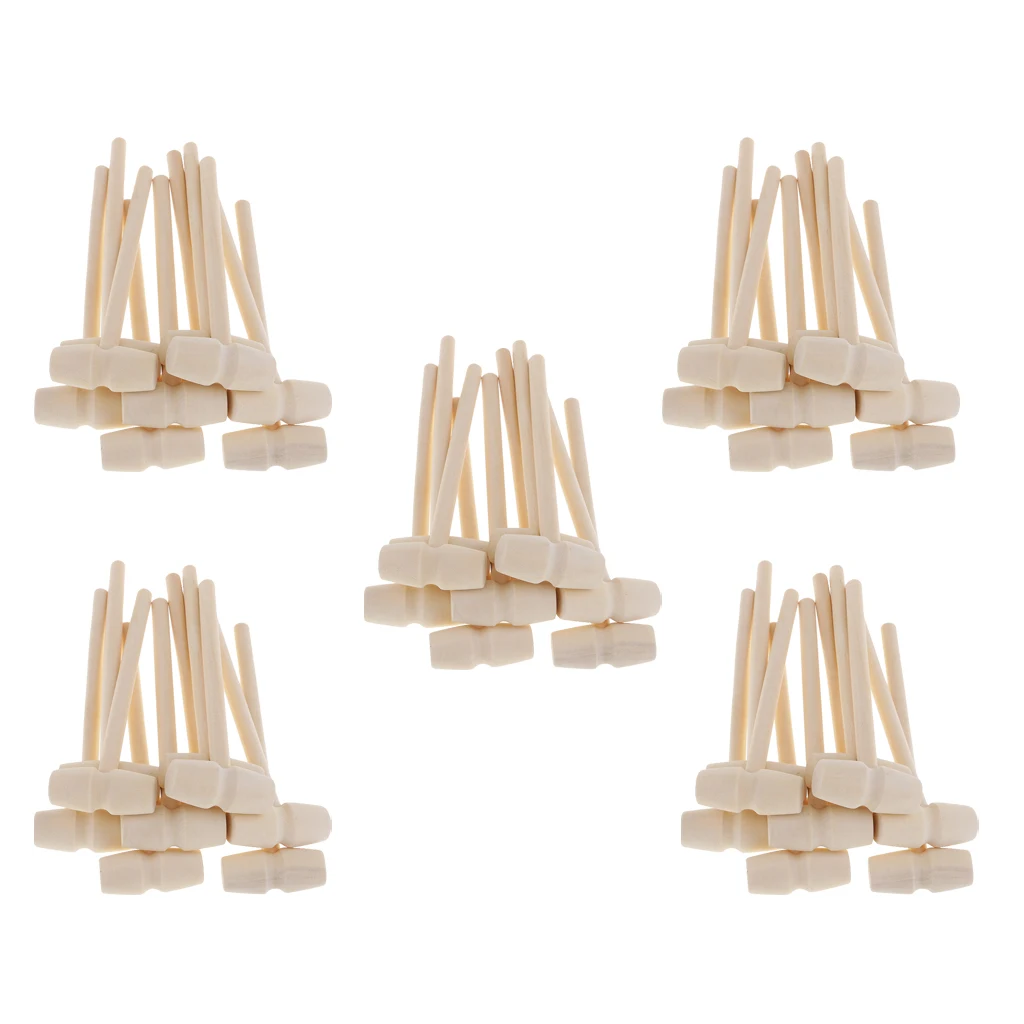 50 Pieces Small Wood Hammer Wooden Mallet Hammer For DIY Woodworking Household Multi Hand tool
