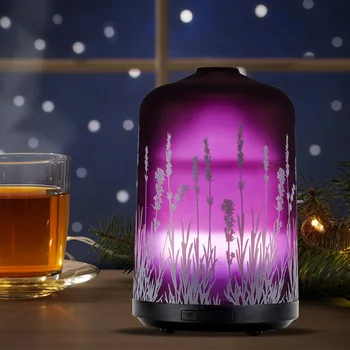 250ml Lavender Pattern Glass Essential Oil Burner Aroma Diffuser Ultrasonic Automatic Diffuser Household Humidifier Home Decor
250ml Lavender Pattern Glass Essential Oil Burner Aroma Diffuser Ultrasonic Automatic Diffuser Household Humidifier Home Decor