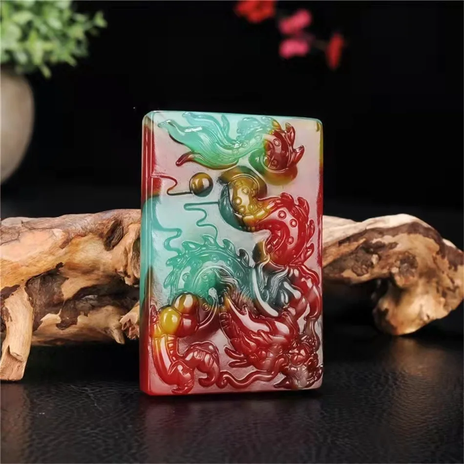 Natural colorful green jade pendant hand-carved dragon horse art pendants men women jade jewelry jade necklace
Natural colorful green jade pendant hand-carved dragon horse art pendants men women jade jewelry jade necklace