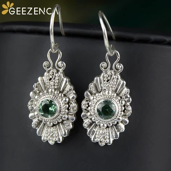925 Sterling Thai Silver Jewelry Handmade Carve Craft Drop Earrings for Women Crystal Baroque Vintage Earring Bohemia Gift 
925 Sterling Thai Silver Jewelry Handmade Carve Craft Drop Earrings for Women Crystal Baroque Vintage Earring Bohemia Gift