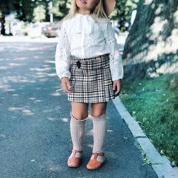 Cute Toddler Kid Baby Girl Clothes Long Sleeve Lace T-shirt Tops+Plaid Skirt Dress 2pcs Casual Outfits Clothes Set 1-6Years
Cute Toddler Kid Baby Girl Clothes Long Sleeve Lace T-shirt Tops+Plaid Skirt Dress 2pcs Casual Outfits Clothes Set 1-6Years