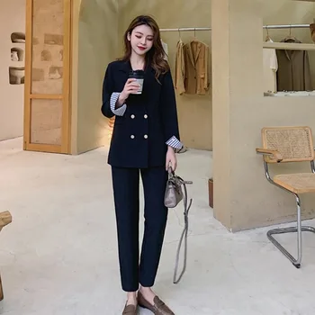 2020 Spring New Women Pant Suits Office Lady Notched Double Breasted Blazer Tops And Slim Pants Fashion Two Pieces Set New Y557
2020 Spring New Women Pant Suits Office Lady Notched Double Breasted Blazer Tops And Slim Pants Fashion Two Pieces Set New Y557