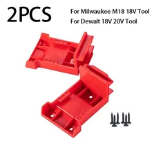 2Pcs Holder For Dewalt 18V 20V Milwaukee M18 18V Red Power Battery Mount Hanger Stand Fixed Seat On Your Wall
2Pcs Holder For Dewalt 18V 20V Milwaukee M18 18V Red Power Battery Mount Hanger Stand Fixed Seat On Your Wall