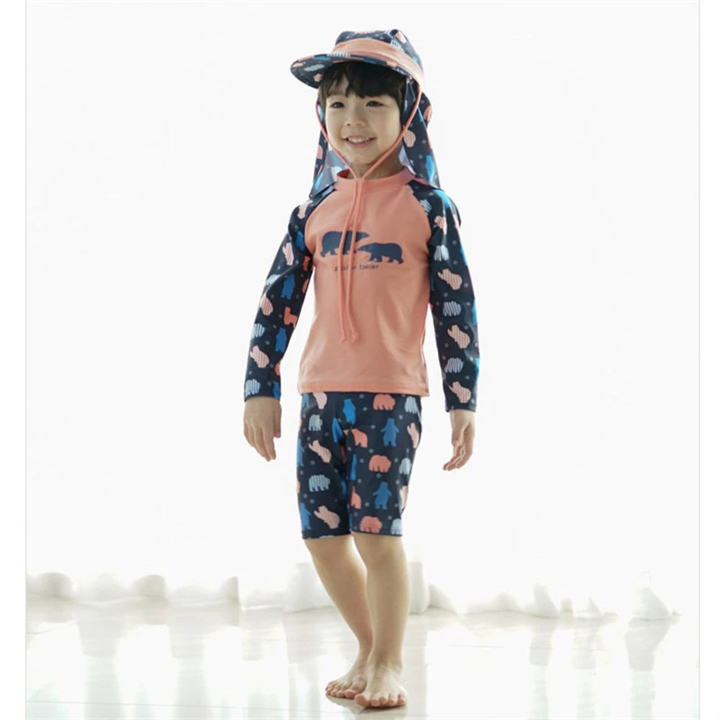Models 2-10 Y Boys Girls Two Piece Swimwear Bear Pattern Children Bathing Suit with Swim Cap Long Sleeve Rash Guard Kid Swimsuit
Models 2-10 Y Boys Girls Two Piece Swimwear Bear Pattern Children Bathing Suit with Swim Cap Long Sleeve Rash Guard Kid Swimsuit
