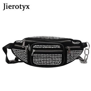 JIEROTYX Sexy Rivet Fanny Packs Waist Bag Female Hip-hop Rock Punk Style Fanny Pack Purse Chest Travel Cashier Belt Bag
JIEROTYX Sexy Rivet Fanny Packs Waist Bag Female Hip-hop Rock Punk Style Fanny Pack Purse Chest Travel Cashier Belt Bag