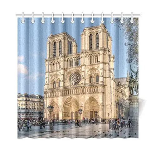 Home Decor Anti-Mildew Shower Curtain Landmark Building Notre Dame De Paris Polyester Fabric Waterproof Bath and Kitchen
Home Decor Anti-Mildew Shower Curtain Landmark Building Notre Dame De Paris Polyester Fabric Waterproof Bath and Kitchen