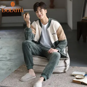 Men's Winter Thicken Flannel Pajamas Sets Male Long Sleeve Pajamas Plus Size Pijama Sleepwear Homewear Teenager Casual Pyjamas
Men's Winter Thicken Flannel Pajamas Sets Male Long Sleeve Pajamas Plus Size Pijama Sleepwear Homewear Teenager Casual Pyjamas