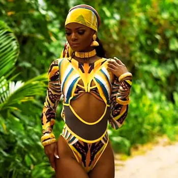 New Fashion Women African Print One Piece Swimwear Bikini Set Mid Waist Push-Up Padded Bra Summer Swimsuit Monokini Beachwear
New Fashion Women African Print One Piece Swimwear Bikini Set Mid Waist Push-Up Padded Bra Summer Swimsuit Monokini Beachwear